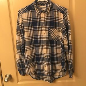 American Eagle blue boyfriend flannel size M
